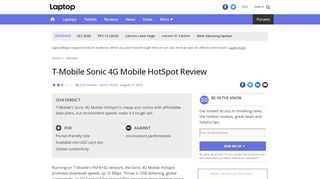 
                            8. T-Mobile Sonic 4G Mobile HotSpot Reviewed - Laptop Mag