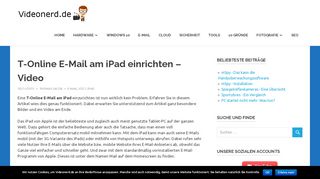 
                            12. T-Online E-Mail am iPad einrichten - Video - Videonerd.de