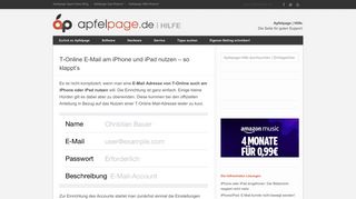 
                            6. T-Online E-Mail am iPhone und iPad einrichten - Apfelpage
