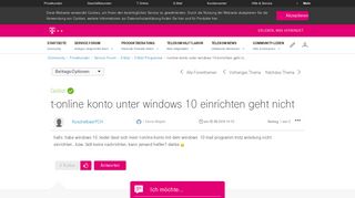 
                            6. t-online konto unter windows 10 einrichten geht ni... - Telekom hilft ...