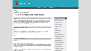 
                            11. T-Online Passwort vergessen - Supportnet.de