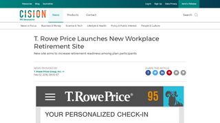 
                            7. T. Rowe Price Launches New Workplace Retirement Site