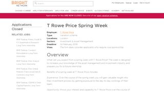 
                            13. T Rowe Price Spring Week - Bright Network