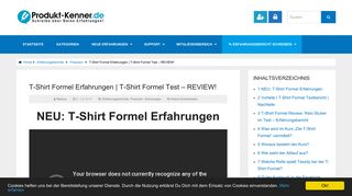 
                            11. T-Shirt Formel Test - Produkt-Kenner.de