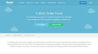 
                            3. T-Shirt Order Form | Wufoo