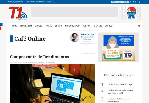 
                            9. T1 Notícias | Café Online | Comprovante de Rendimentos
