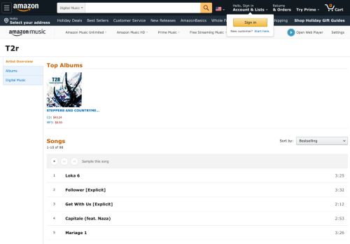 
                            5. T2r on Amazon Music - Amazon.com