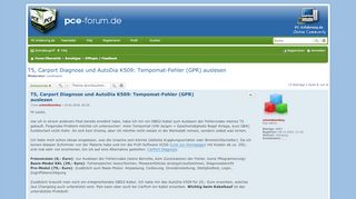 
                            8. T5, Carport Diagnose und AutoDia K509: Tempomat-Fehler (GPR ...