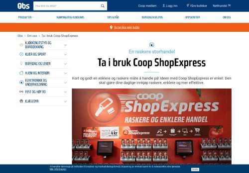 
                            2. Ta i bruk Coop ShopExpress - Obs: Storhandel lønner seg