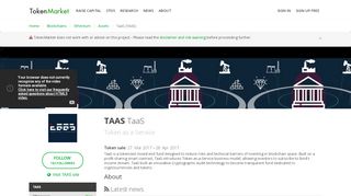 
                            12. TaaS - ICO over - TokenMarket