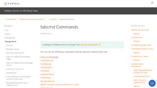 
                            13. tabcmd Commands - Tableau