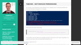 
                            8. TABCMD – Not enough permissions – lsdbtech