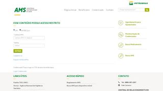 
                            7. Tabela Petrobras - Reembolso de Livre Escolha - Login - AMS ...