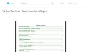 
                            11. Table of Contents - FernUniversität in Hagen - doczz