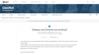 
                            13. Tableau and Chrome not working? | GeoNet