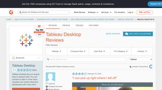 
                            12. Tableau Desktop Reviews 2019 | G2 Crowd