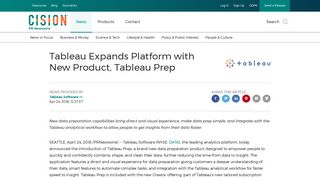 
                            12. Tableau Expands Platform with New Product, Tableau Prep