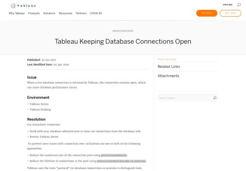 
                            9. Tableau Keeping Database Connections Open | Tableau Software