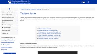 
                            8. Tableau Server | Institutional Research and Advanced Analytics