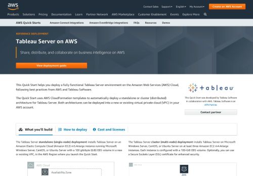
                            8. Tableau Server on AWS - Quick Start - Amazon.com