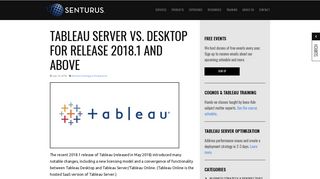 
                            6. Tableau Server vs. Desktop for Release 2018.1 and Above - Senturus