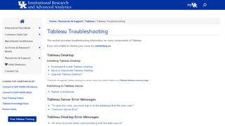 
                            10. Tableau Troubleshooting | Institutional Research and Advanced ...
