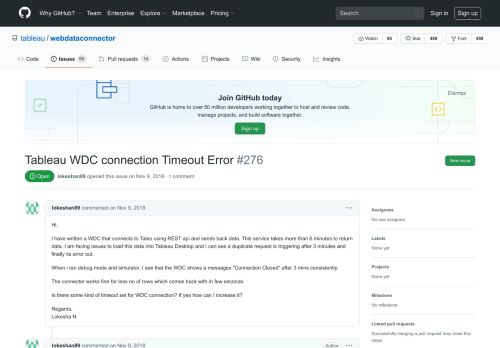 
                            10. Tableau WDC connection Timeout Error · Issue #276 · tableau ...