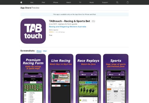 
                            7. TABtouch - Racing & Sports Bet on the App Store - iTunes - Apple