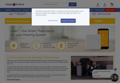 
                            9. tado Smart Thermostat | Currys