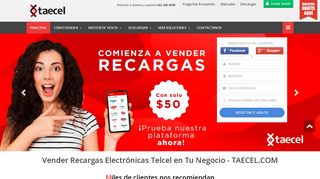 
                            9. TAECEL.COM: Vender Recargas Electrónicas Telcel en Tu Negocio