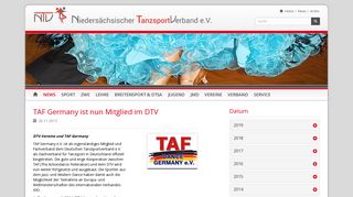 
                            8. TAF Germany ist nun Mitglied im DTV: NTV - Niedersächsischen ...