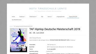 
                            12. TAF HipHop Deutschland Cup 2017 - KULT Tanzschule