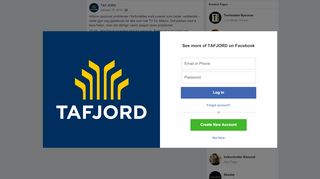 
                            8. TAFJORD - Altibox opplever problemer i forbindelse med... | Facebook