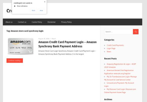 
                            9. Tag: Amazon store card synchrony login - Credit Login