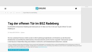 
                            7. Tag der offenen Tür im BSZ Radeberg - Lausitzer Rundschau