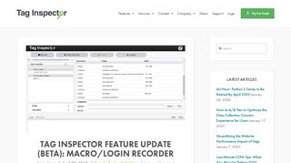 
                            13. Tag Inspector Feature Update (Beta): Macro/Login Recorder - Tag ...