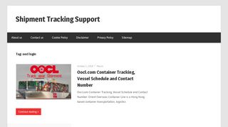 
                            7. Tag: oocl login - Shipment Tracking Support