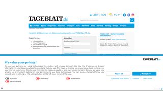 
                            12. TAGEBLATT: Login-Bereich - Tageblatt.de