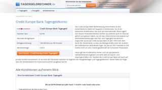 
                            5. Tagesgeld Credit Europe Bank | Tagesgeldrechner.de