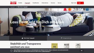 
                            1. Tagesgeld - Deine ausgezeichnete Geldanlage - Ikano Bank