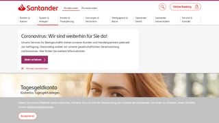 
                            2. Tagesgeld – die flexible Alternative - Santander