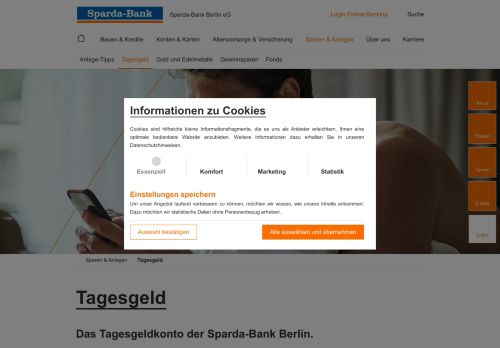 
                            8. Tagesgeld - Sparda-Bank Berlin eG