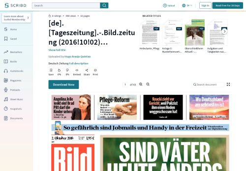 
                            4. [Tageszeitung].-.Bild.zeitung (2016!10!02) (Am.sonntag) - Scribd