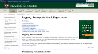 
                            13. Tagging, Transportation & Registration: Hunting Laws & Rules ...