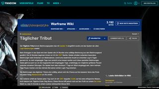
                            6. Täglicher Tribut | Warframe Wiki | FANDOM powered by Wikia