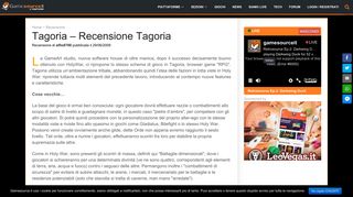 
                            5. Tagoria - Recensione Tagoria - GameSource
