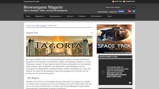 
                            3. Tagoria Test | Browsergame Magazin