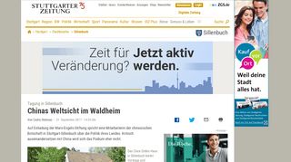 
                            13. Tagung in Sillenbuch: Chinas Weltsicht im Waldheim - Sillenbuch ...