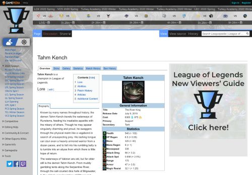 
                            6. Tahm Kench - Leaguepedia | League of Legends Esports Wiki