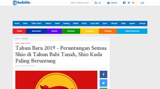 
                            11. Tahun Baru 2019 - Peruntungan Semua Shio di Tahun Babi Tanah ...